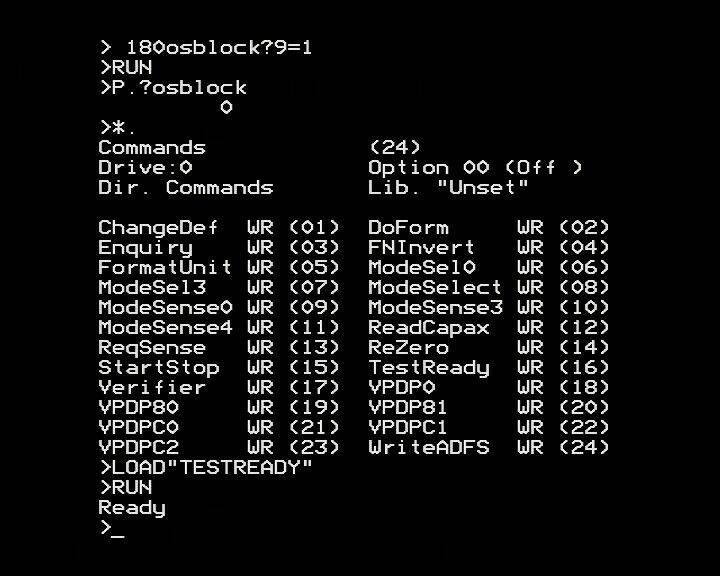 BeebMaster SCSI2SD Commands